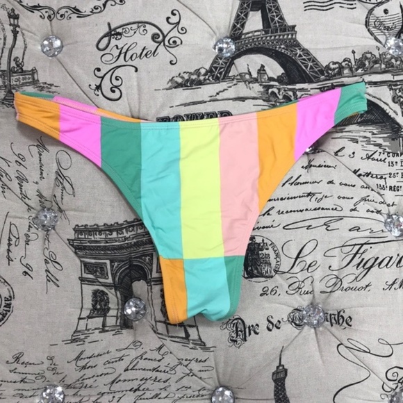 NWOT The Bikini Lab Prism Stripe French Bikini Bottoms - Picture 5 of 7